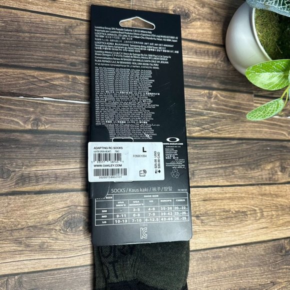 NWT Oakley Adapting RC Long Socks Size Large (Black Green) *Unopened* Unisex - Picture 6 of 8